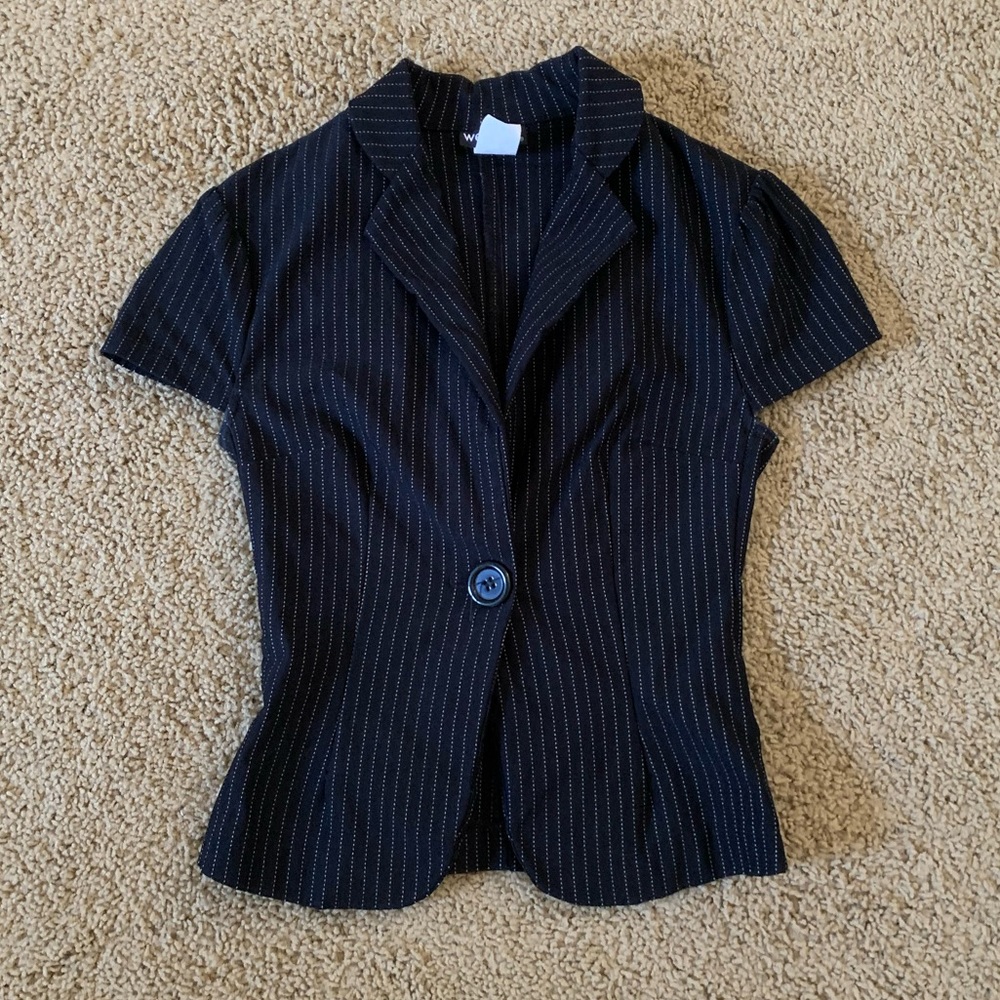pinstripe blazer